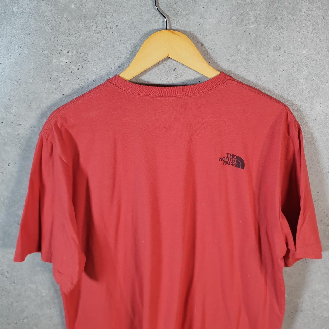 Vintage The North Face TNF Spellout T Shirt Shirt Men’s Large Red Logo Athletic C9607