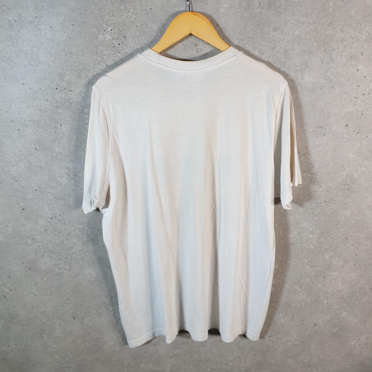 Vintage Adidas Spellout Trefoil Retro T Shirt Mens Large White Logo Athletic