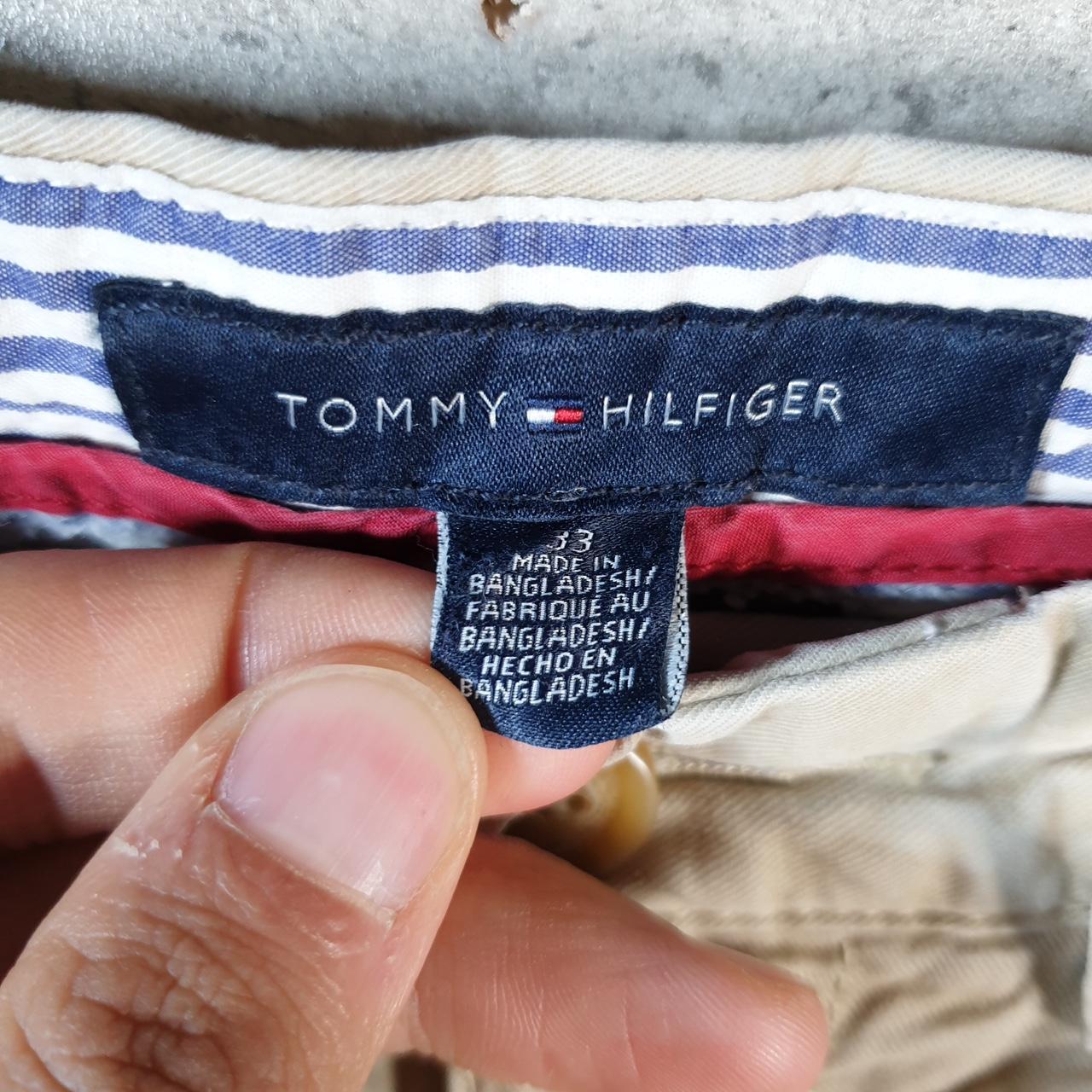 Vintage Tommy Hilfiger Chino Shorts Jorts Cargo Mens W33 Brown Baggy Cotton