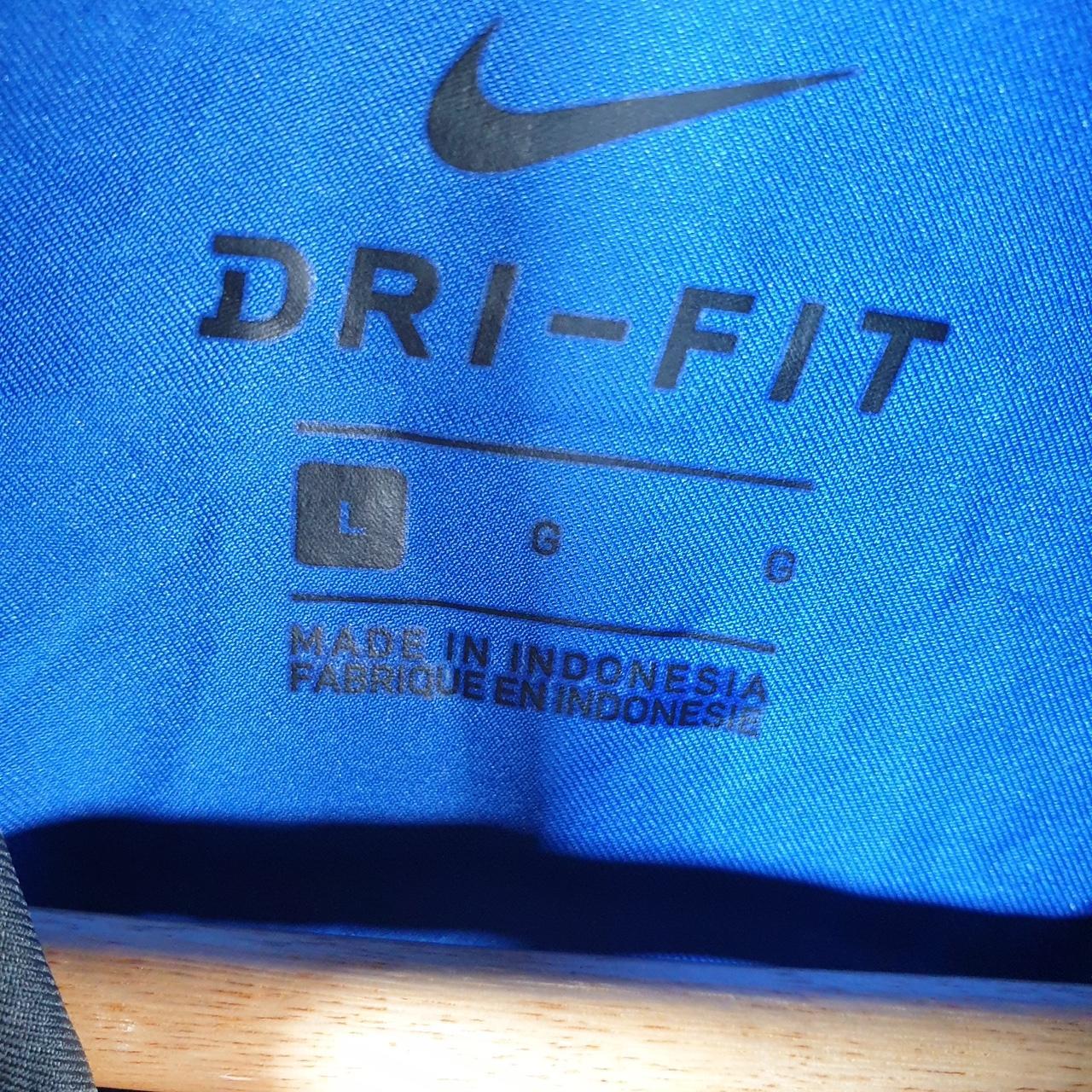 Vintage Nike Dri Fit Windbreaker Track Jacket Mens Large Blue USA Swoosh Full Zip