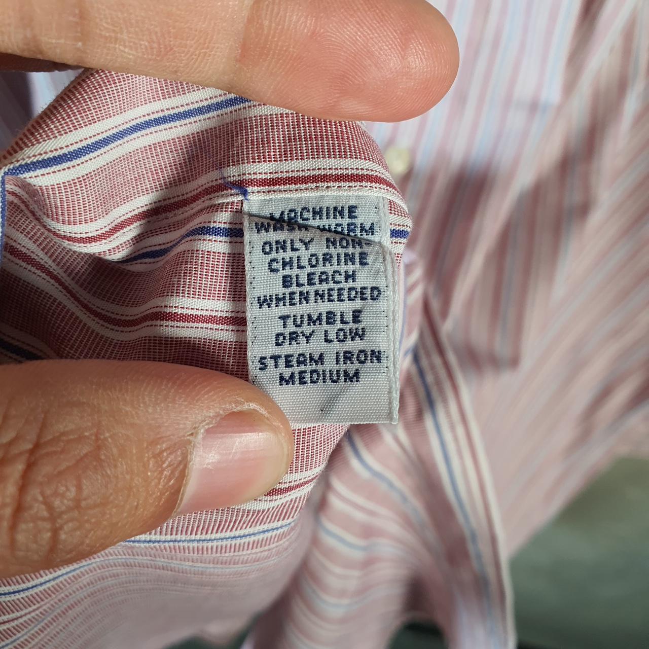 Vintage Ralph Lauren Button Down Shirt Men’s Large Pink Striped Andrew Fit Pony Big Fish Vintage