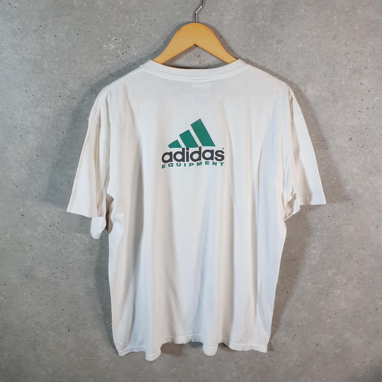 Vintage Adidas Equipment Friendship Run 90s USA Single Stitch T Shirt Men’s Large White