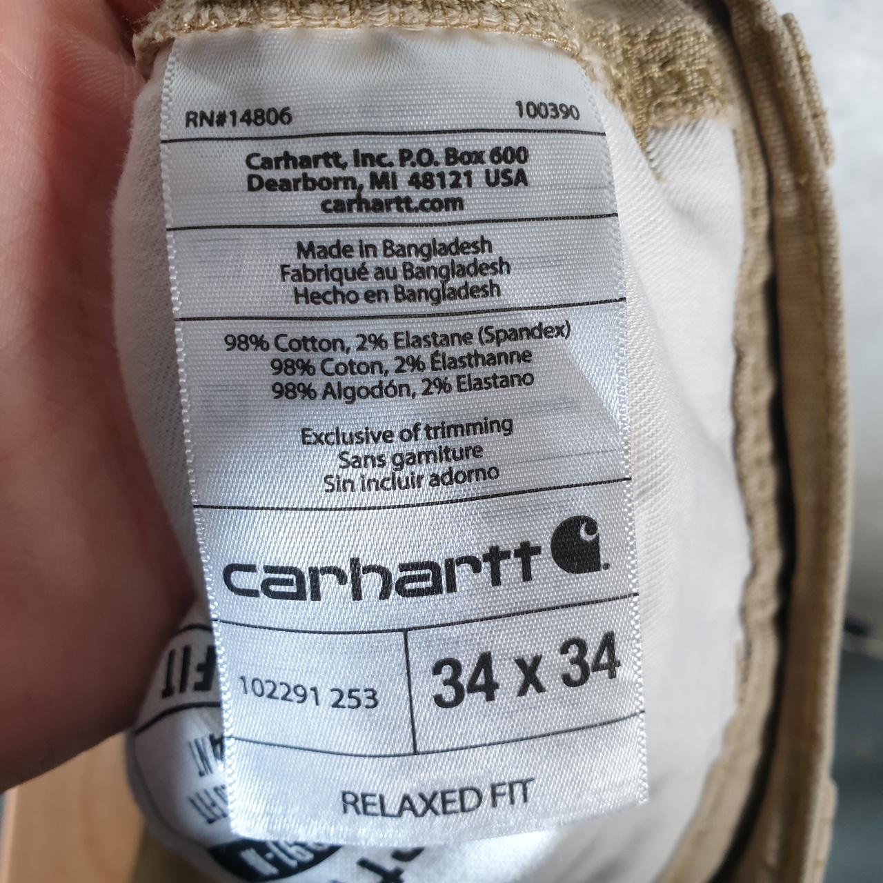 Vintage Carhartt Carpenter Trousers Mens W34 L34 Brown Relaxed Fit Workwear USA