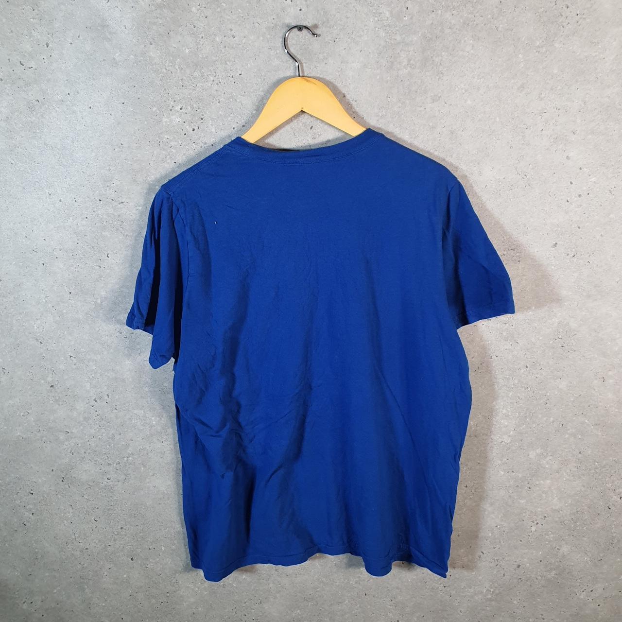 Vintage Adidas Amplifier T Shirt Shirt Men’s Large Blue Three Stripes Logo Athletic C9714