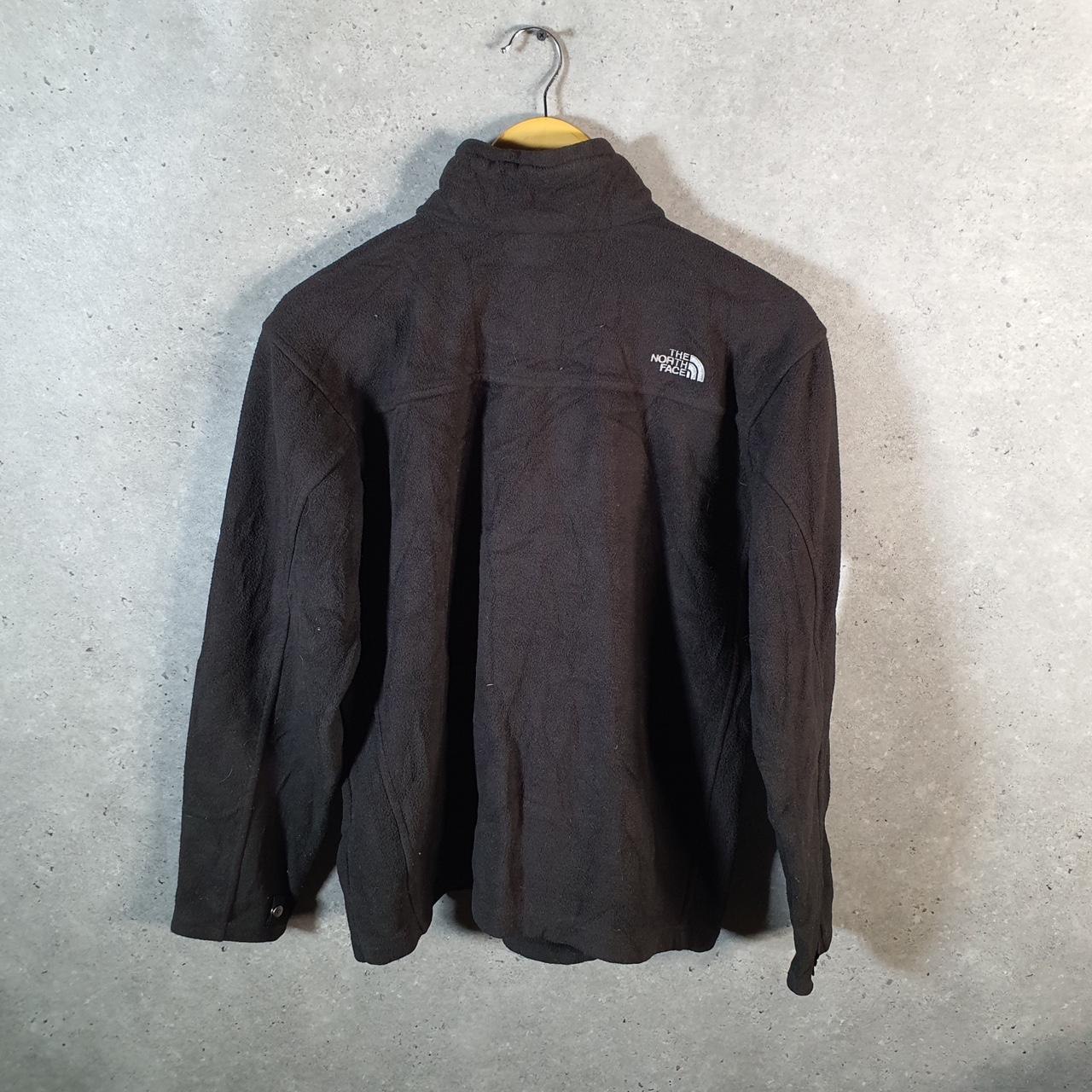 Vintage The North Face TNF Teddy Fleece Sweatshirt  Youth XL Black Full Zip Logo