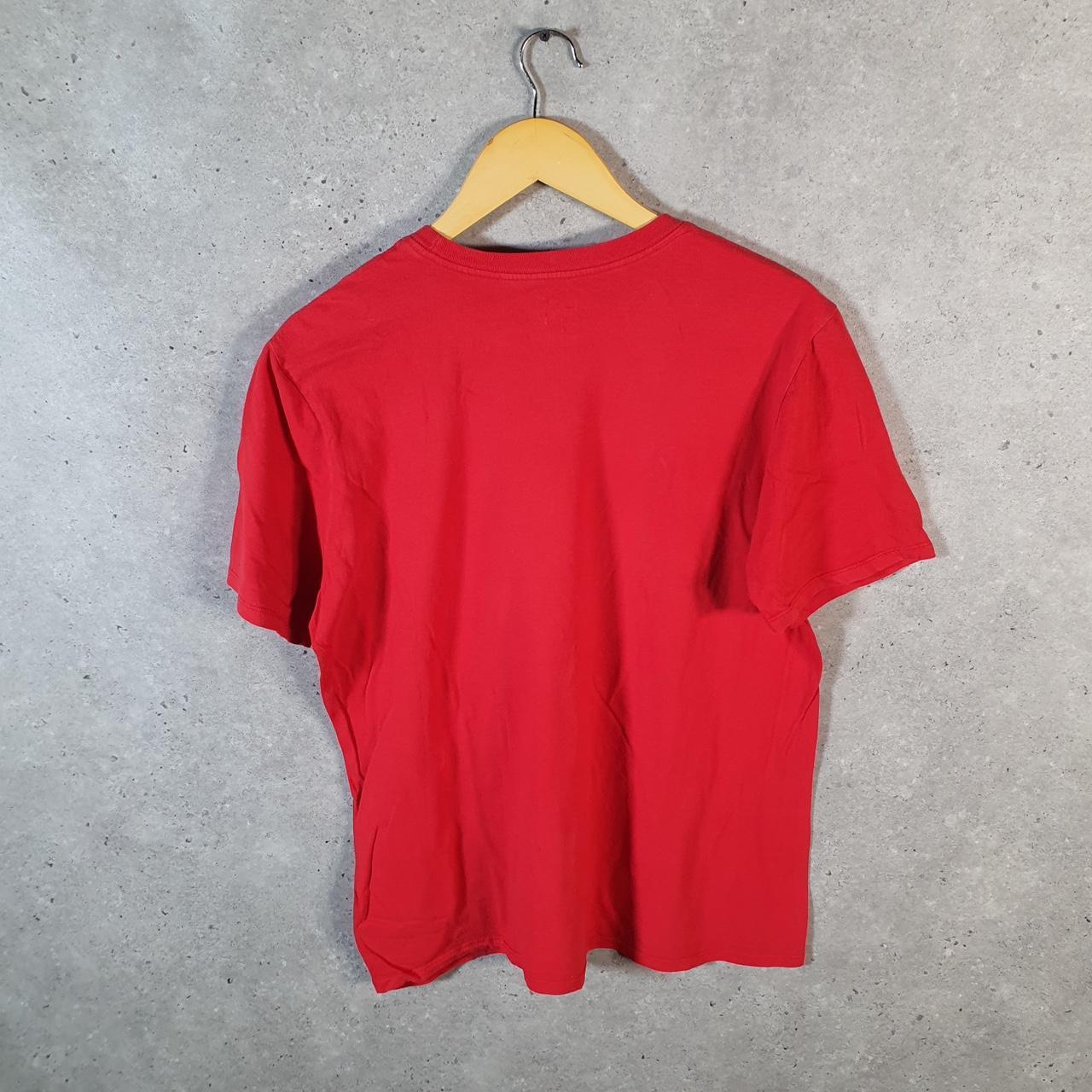 Vintage Nike Club Spellout T Shirt Men’s Large Red Logo Swoosh Athletic