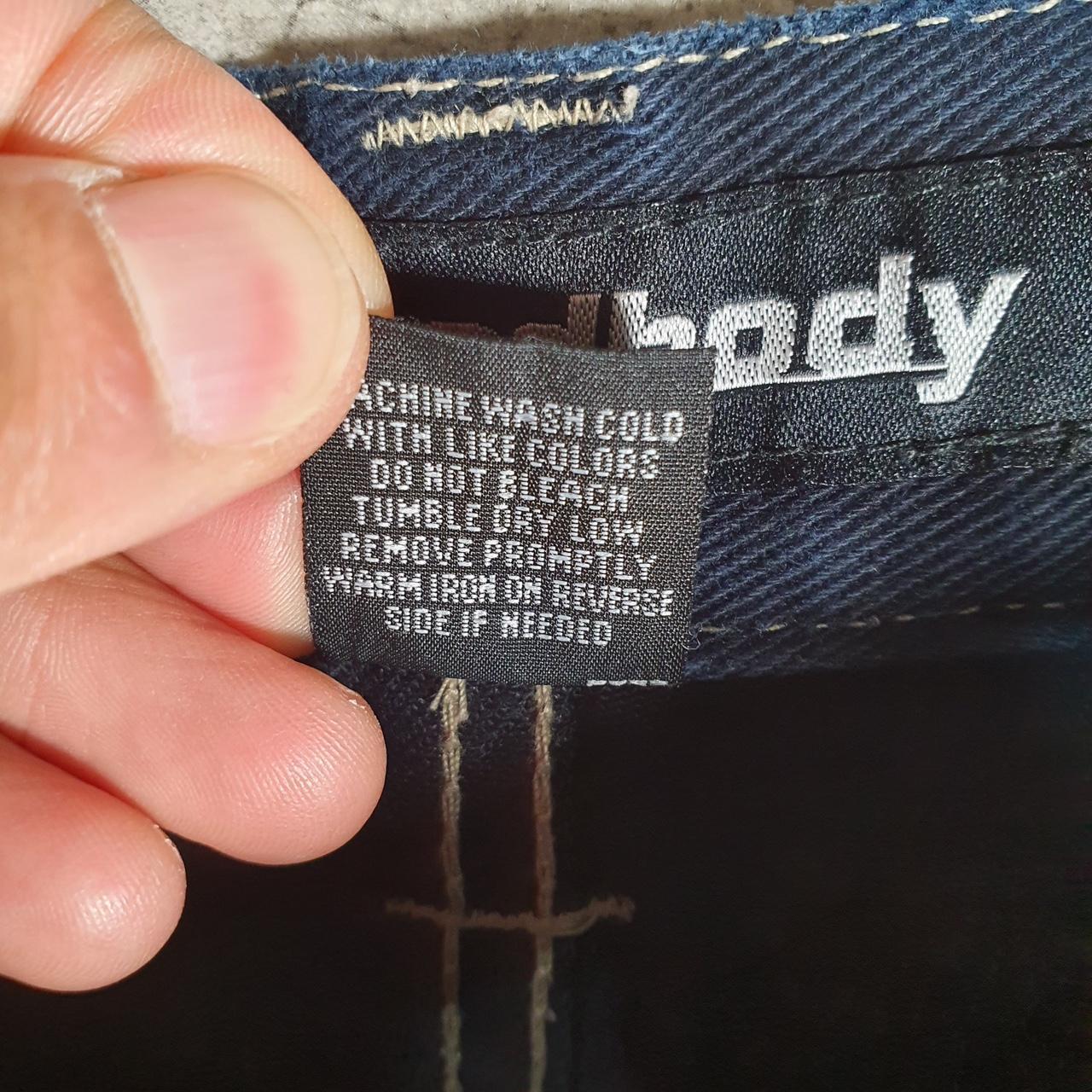 Vintage GodBody Baggy Y2K Hip Hop Jorts Shorts Mens W38 Blue Denim USA A4669