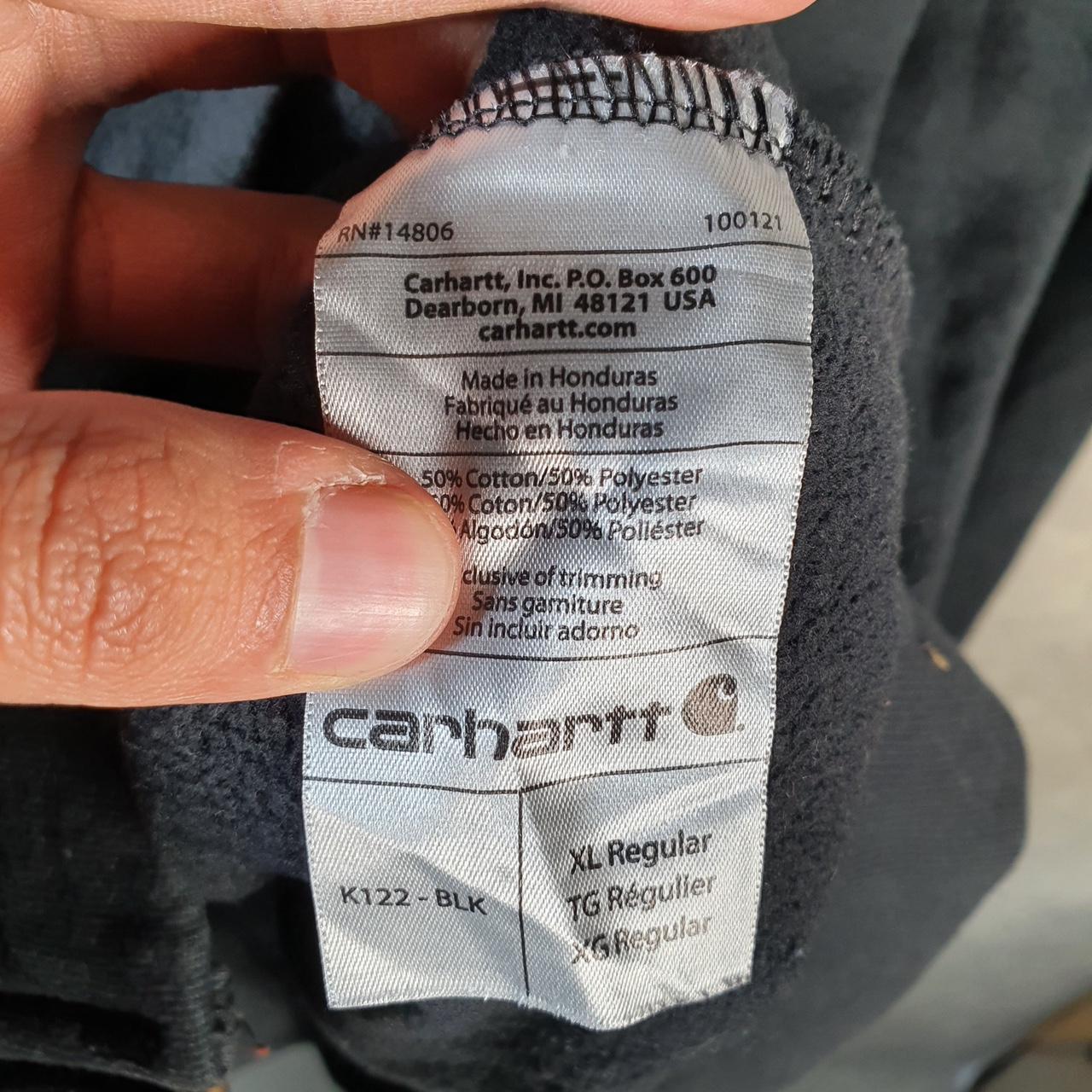 Vintage Carhartt Hoodie Mens XL Black Full Zip USA Original Fit