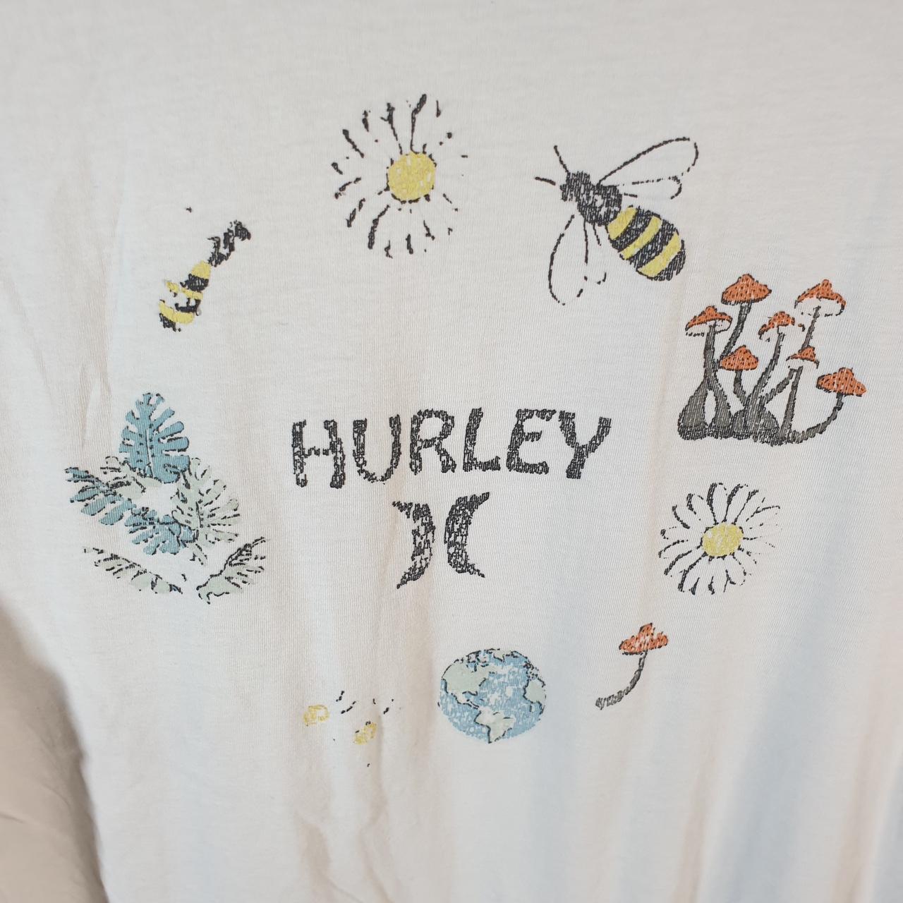 Vintage Hurley Graphic T Shirt Men’s Medium White Casual Sports Logo Athletic