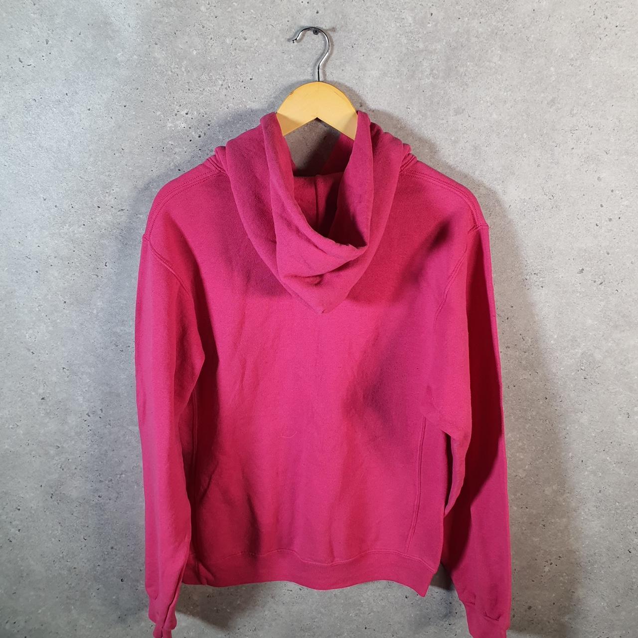 Vintage Russell Athletic Spellout Hoodie Womens Small Pink Pullover Baggy