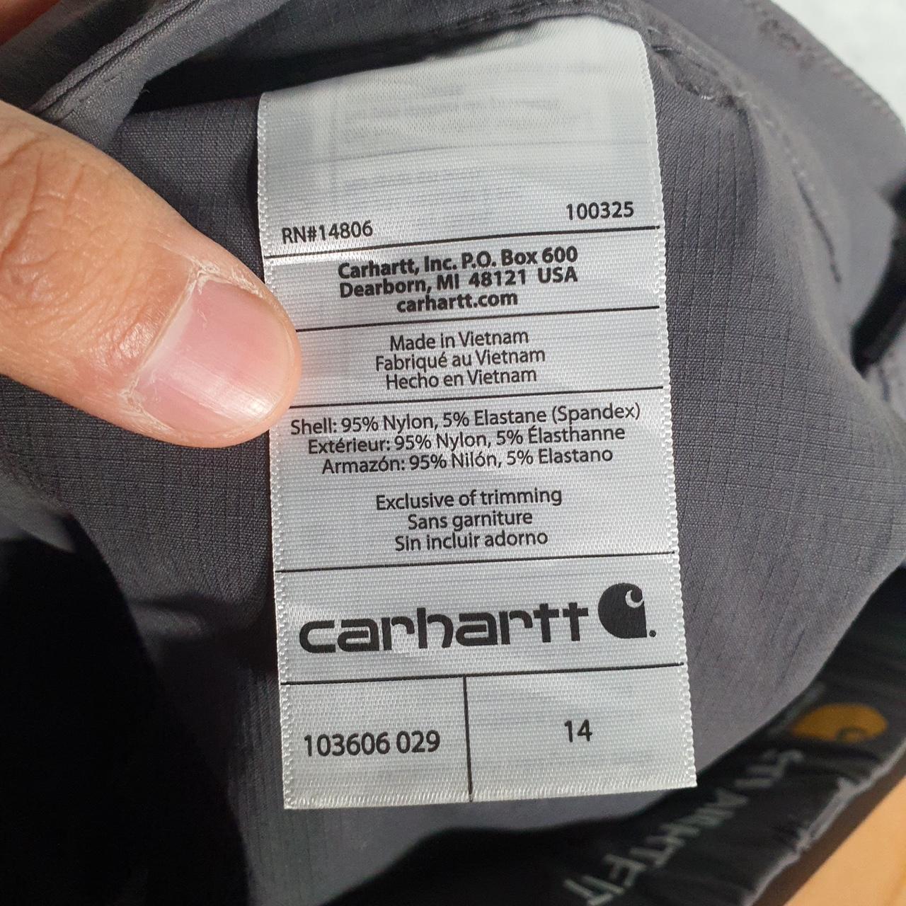 Vintage Carhartt Baggy Carpenter Shorts Jorts Cargo Womens W36 Grey Straight Fit Workwear Big Fish Vintage