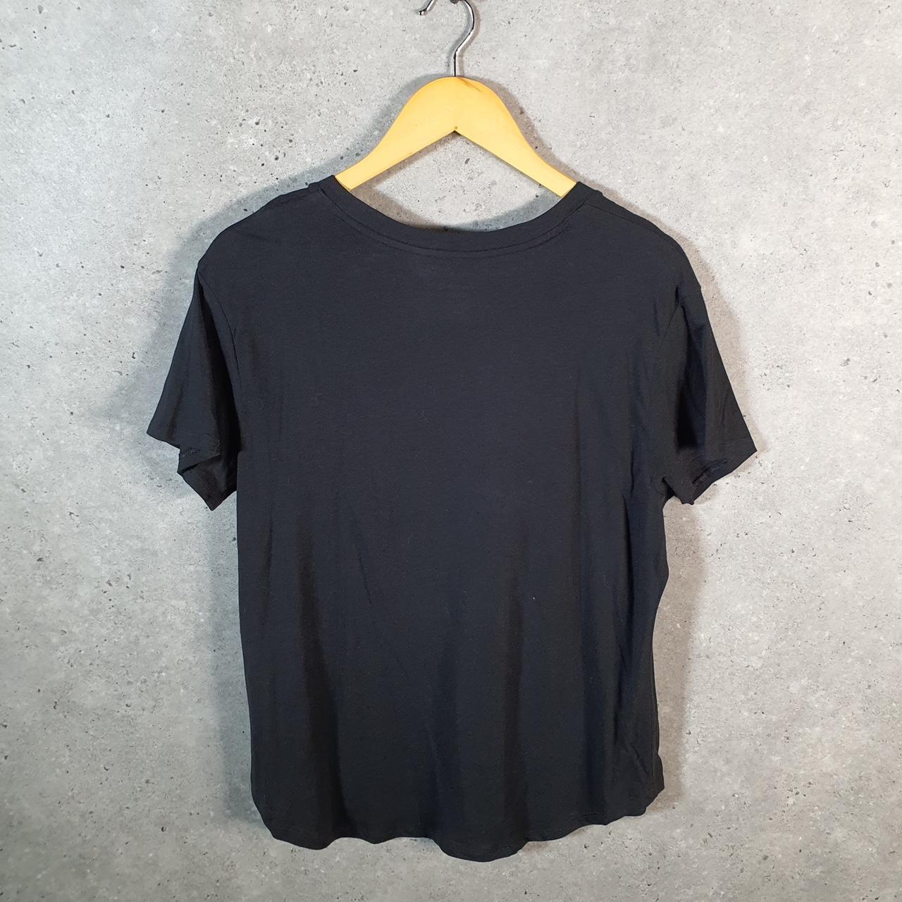 Vintage Reebok 90s Spellout T Shirt Womens Medium Black Logo Athletic