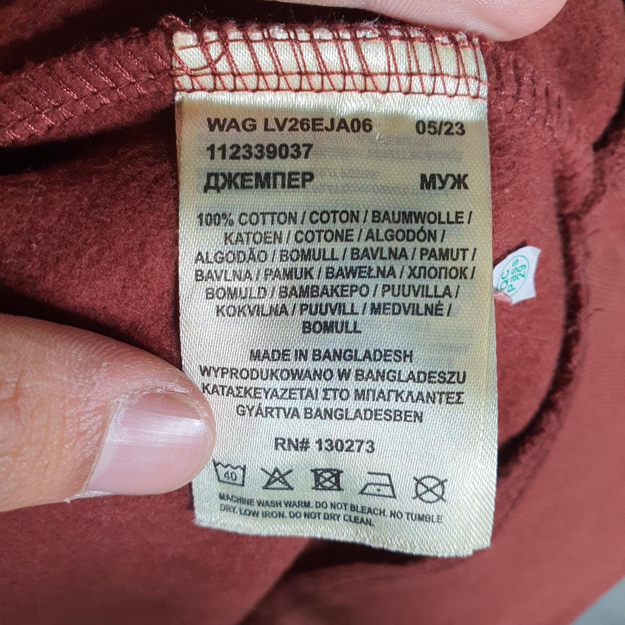 Vintage Lee Jeans Hoodie Men’s Small Burgundy Pullover