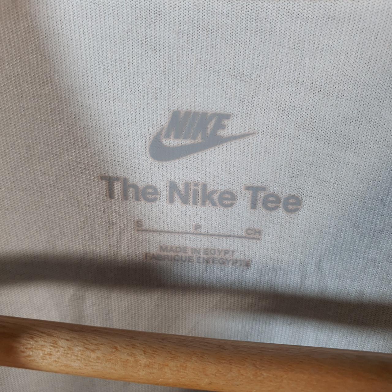 Vintage Nike Club T Shirt Men’s Small White Printed Single Swoosh Logo Athletic Big Fish Vintage