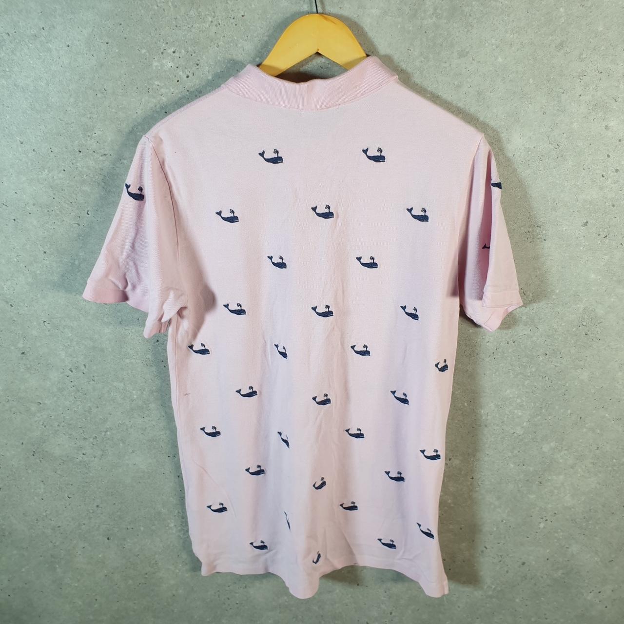 Vintage Ralph Lauren Polo Whale All Over Print Shirt Womens XL Pink Embroidered Pony