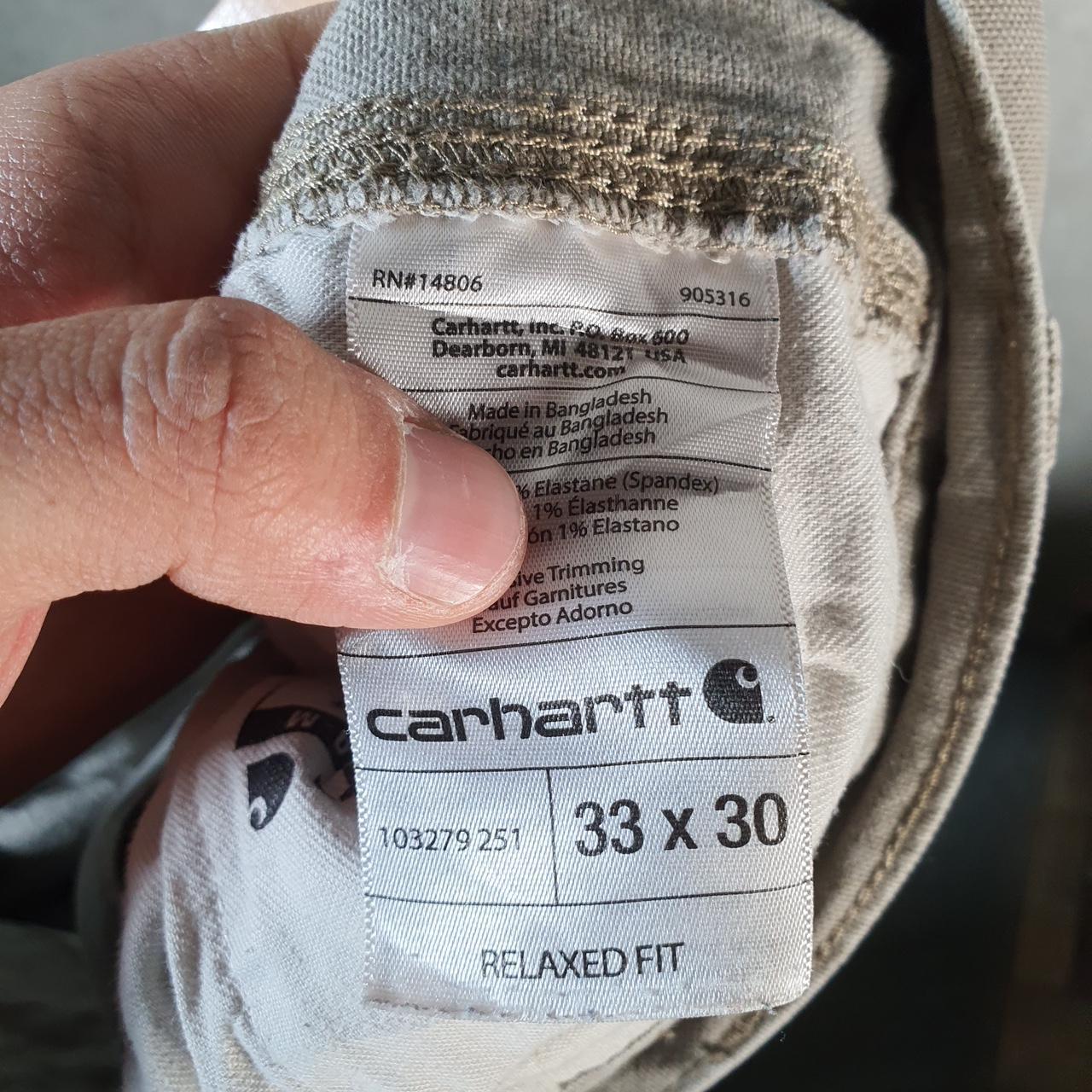 Vintage Carhartt Carpenter Trousers Mens W33 L28 Brown Relaxed Fit Workwear