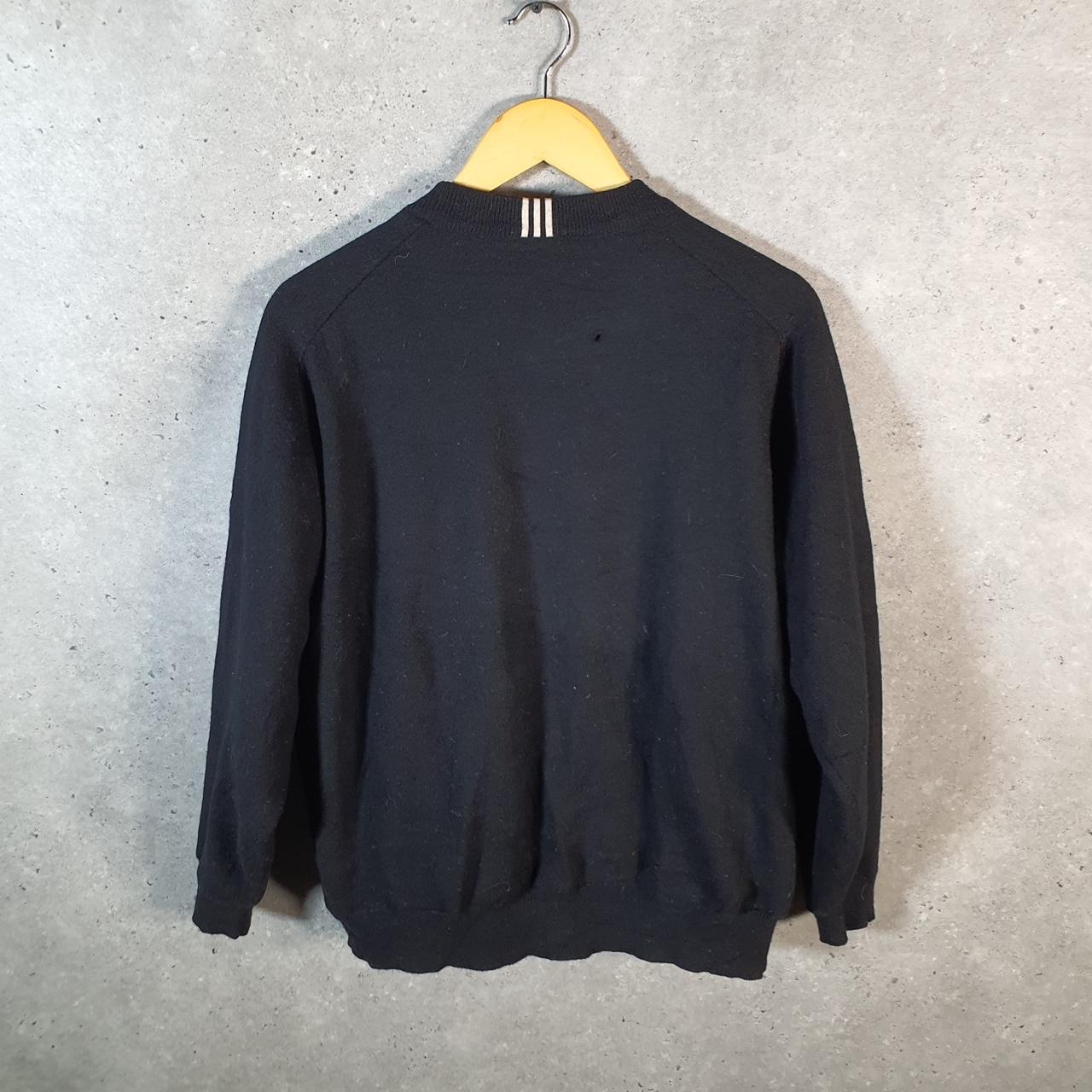 Vintage Adidas Golf Knit Sweater Men’s Large Black Y2K Pullover Casual