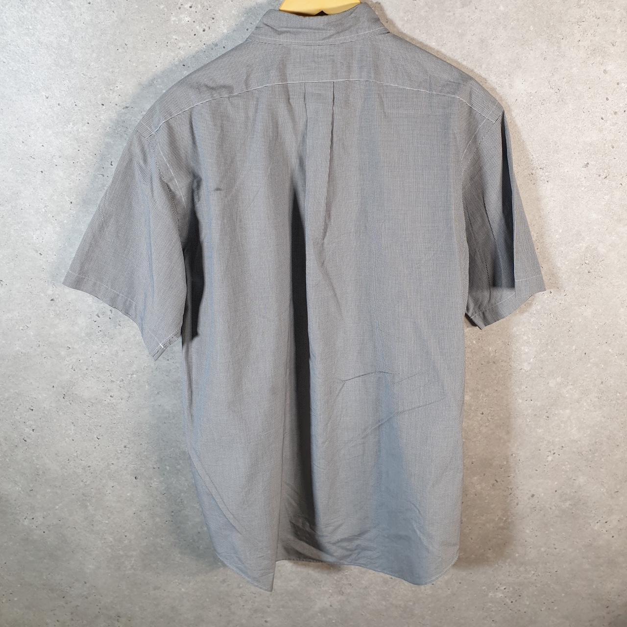 Vintage Ralph Lauren Button Down Shirt Men’s Large Grey Checkered Classic Fit Cotton