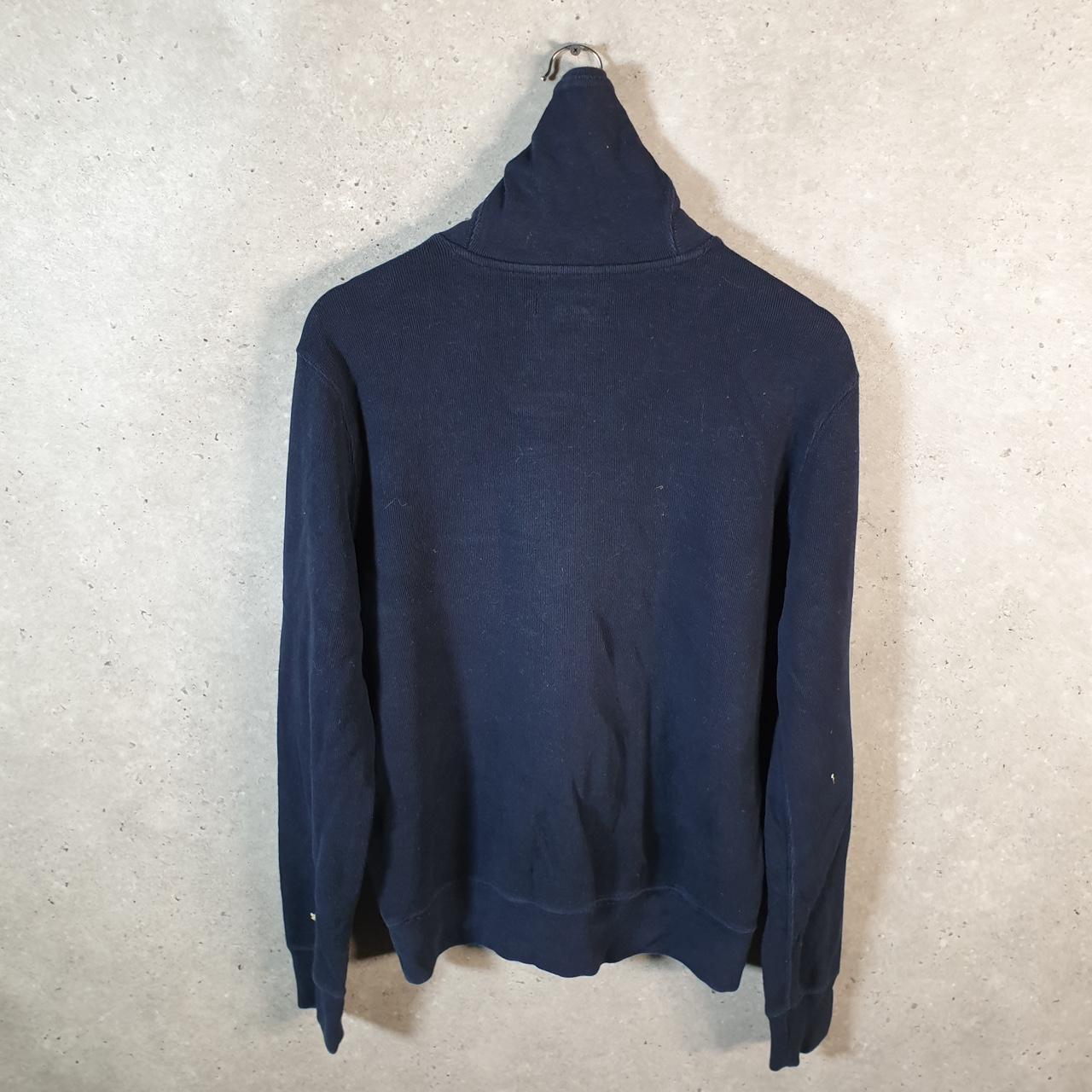 Vintage Ralph Lauren Polo 1/4 Button Sweatshirt Men’s  Medium Navy Blue Cotton Pullover Pony