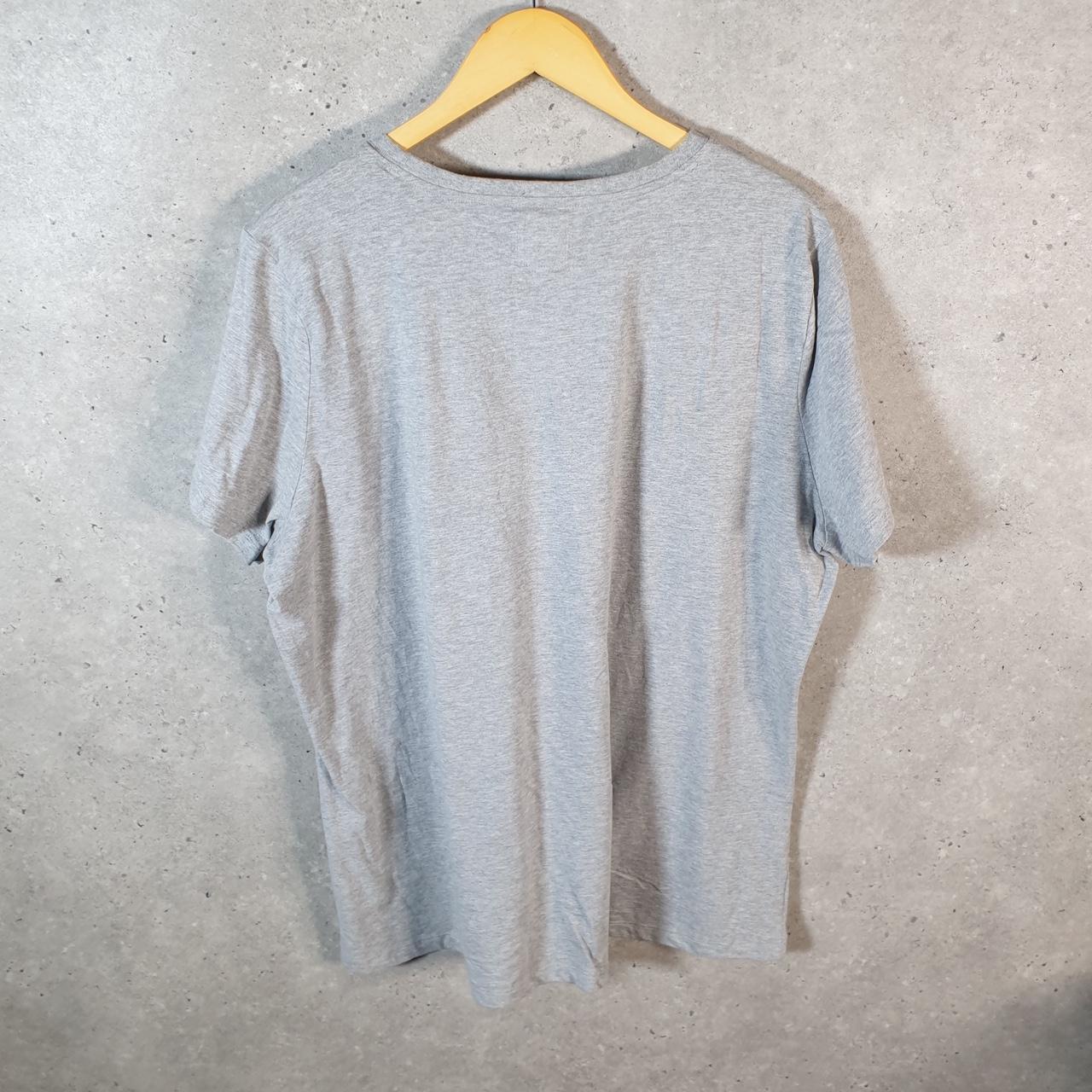 Vintage Champion Spellout Logo T Shirt Mens Small Grey USA Athletic