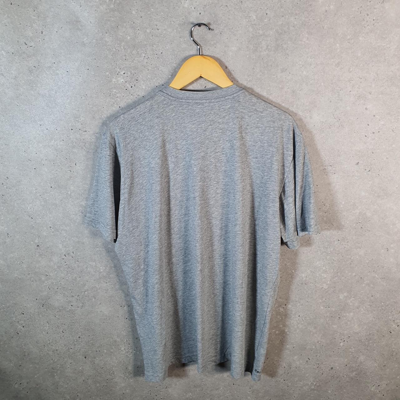 Vintage Nike Dri Fit Running T Shirt Shirt Men’s Large Grey Logo Swoosh Athletic C9864