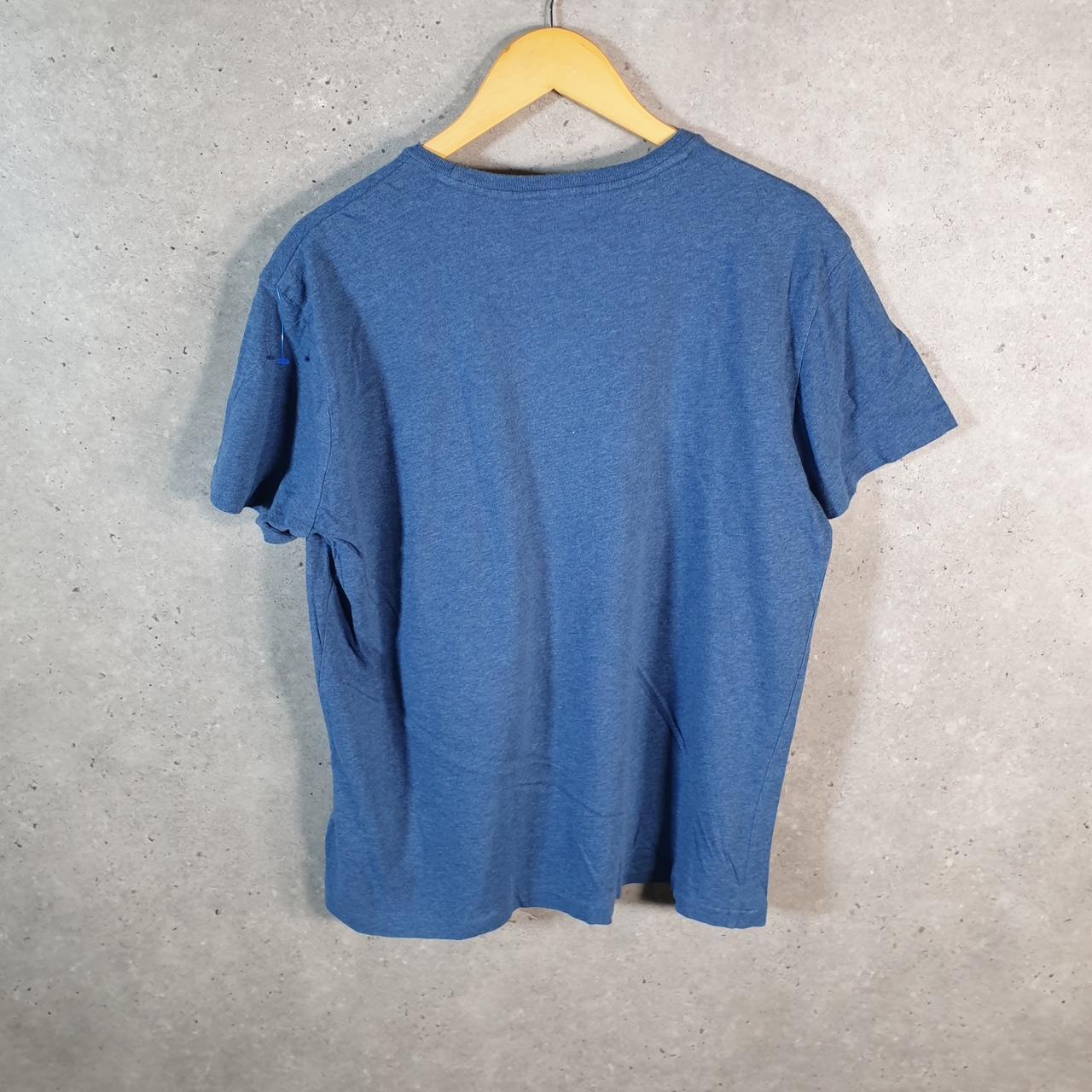 Vintage Ralph Lauren Polo T Shirt Men’s Medium Blue Embroidered Classic Fit Pony C8582