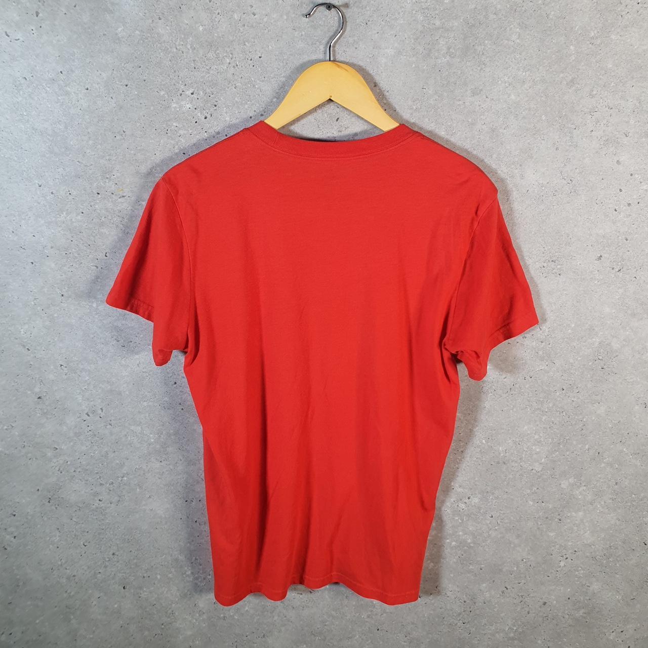 Vintage Adidas Go To Performance Tee T Shirt Men’s Medium Orange Three Stripes Logo