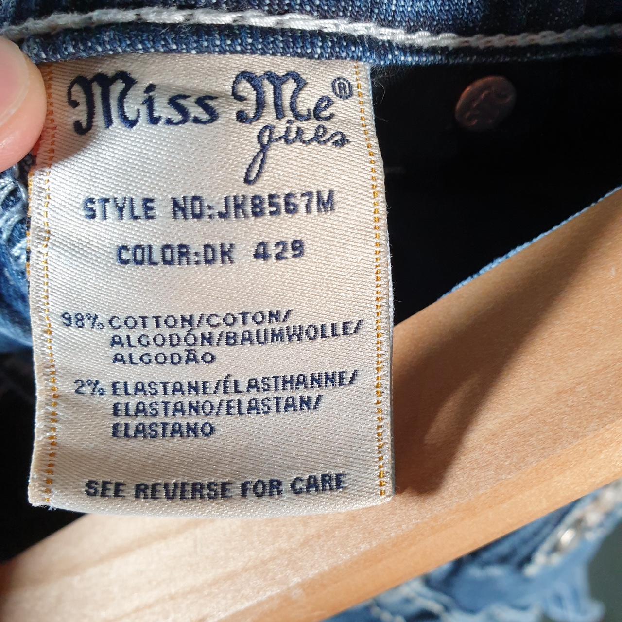 Vintage Miss Me Baggy Y2K Hip Hop Jeans Shorts Jorts Womens W24 Blue Denim Low Rise