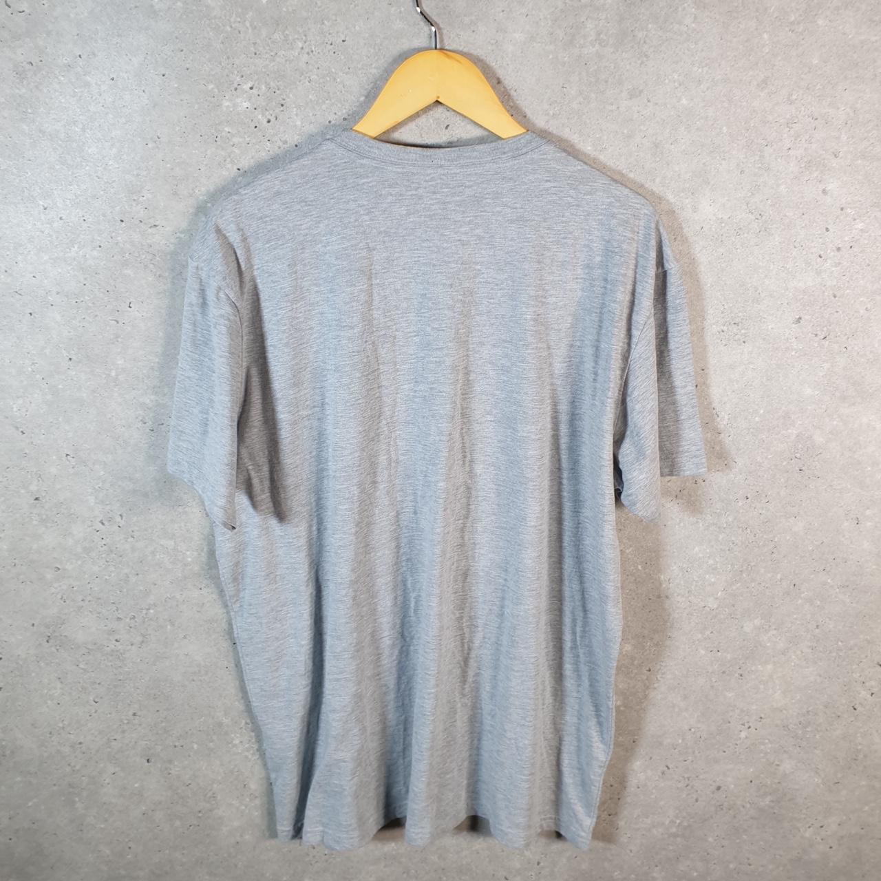 Vintage Adidas Golf T Shirt Shirt Men’s 2XL Grey Three Stripes Logo Athletic C9897