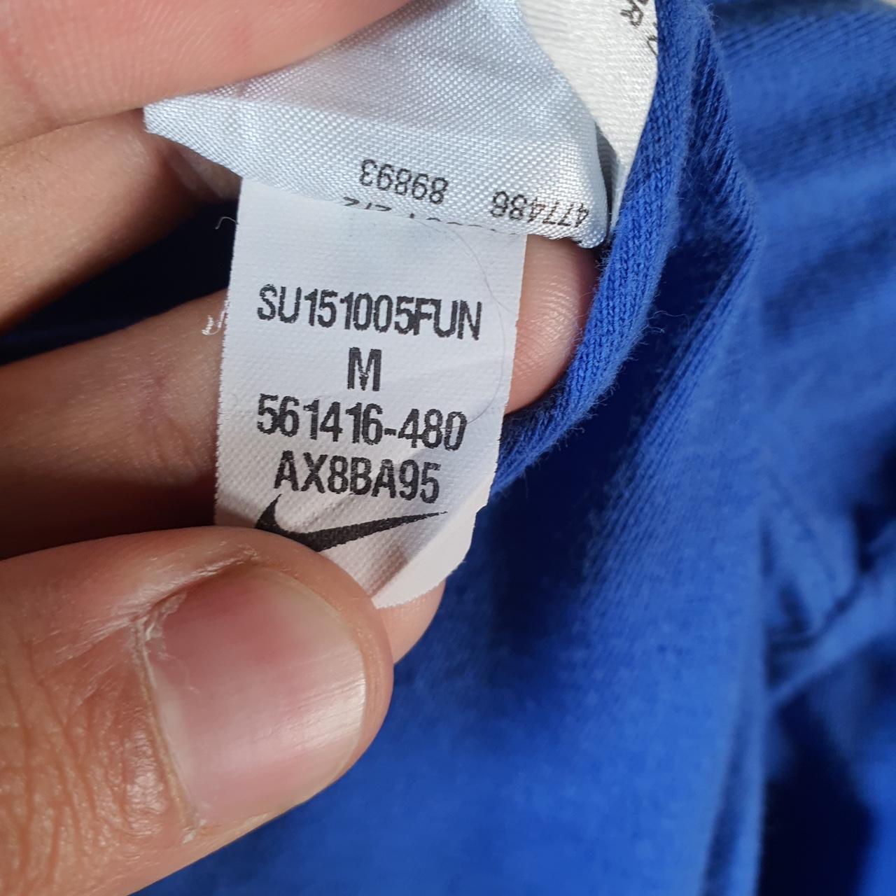 Vintage Nike Graphic Spellout T Shirt Men’s Medium Blue Logo Swoosh Athletic