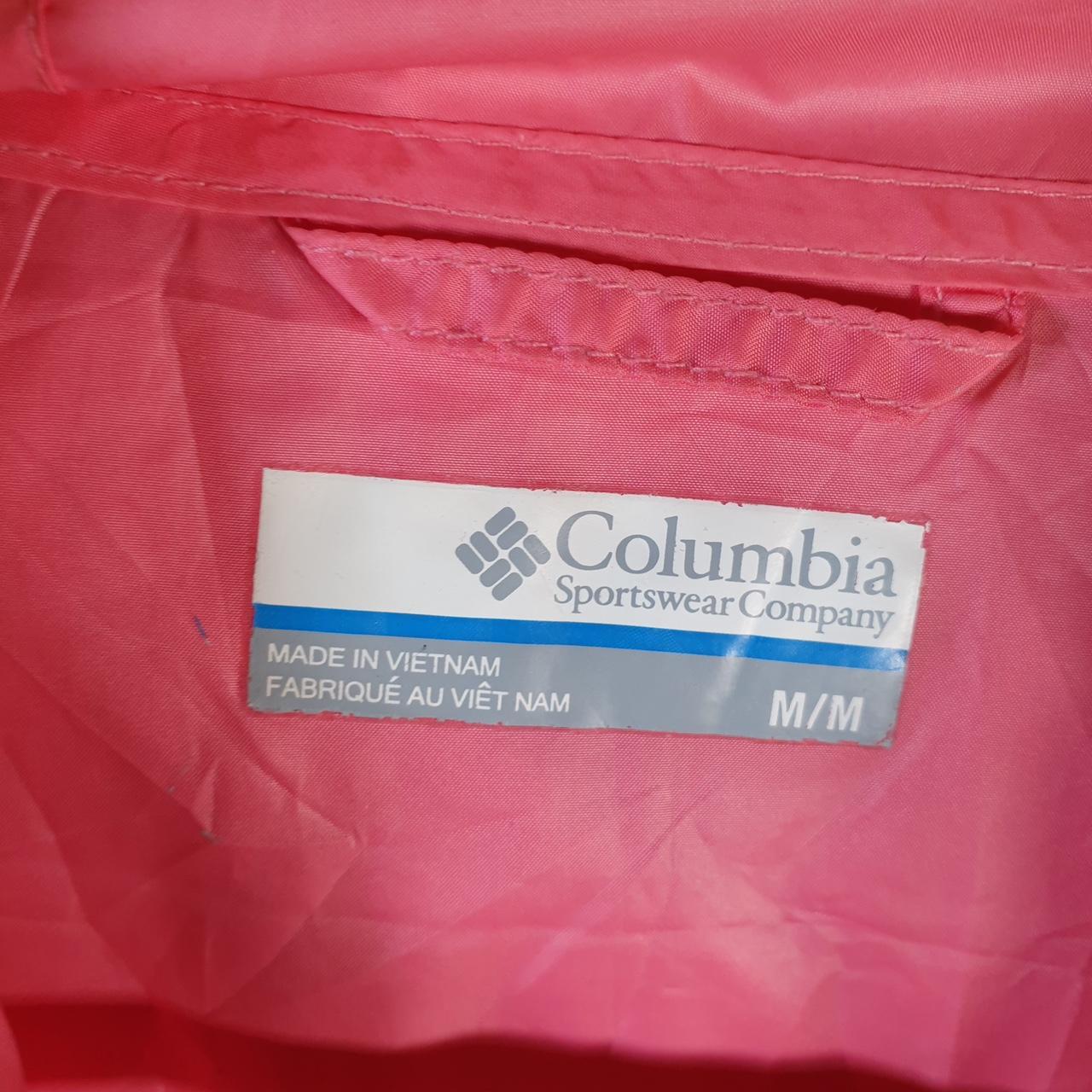 Vintage Columbia PFG Windbreaker Track Jacket Womens Medium Pink USA Athletic