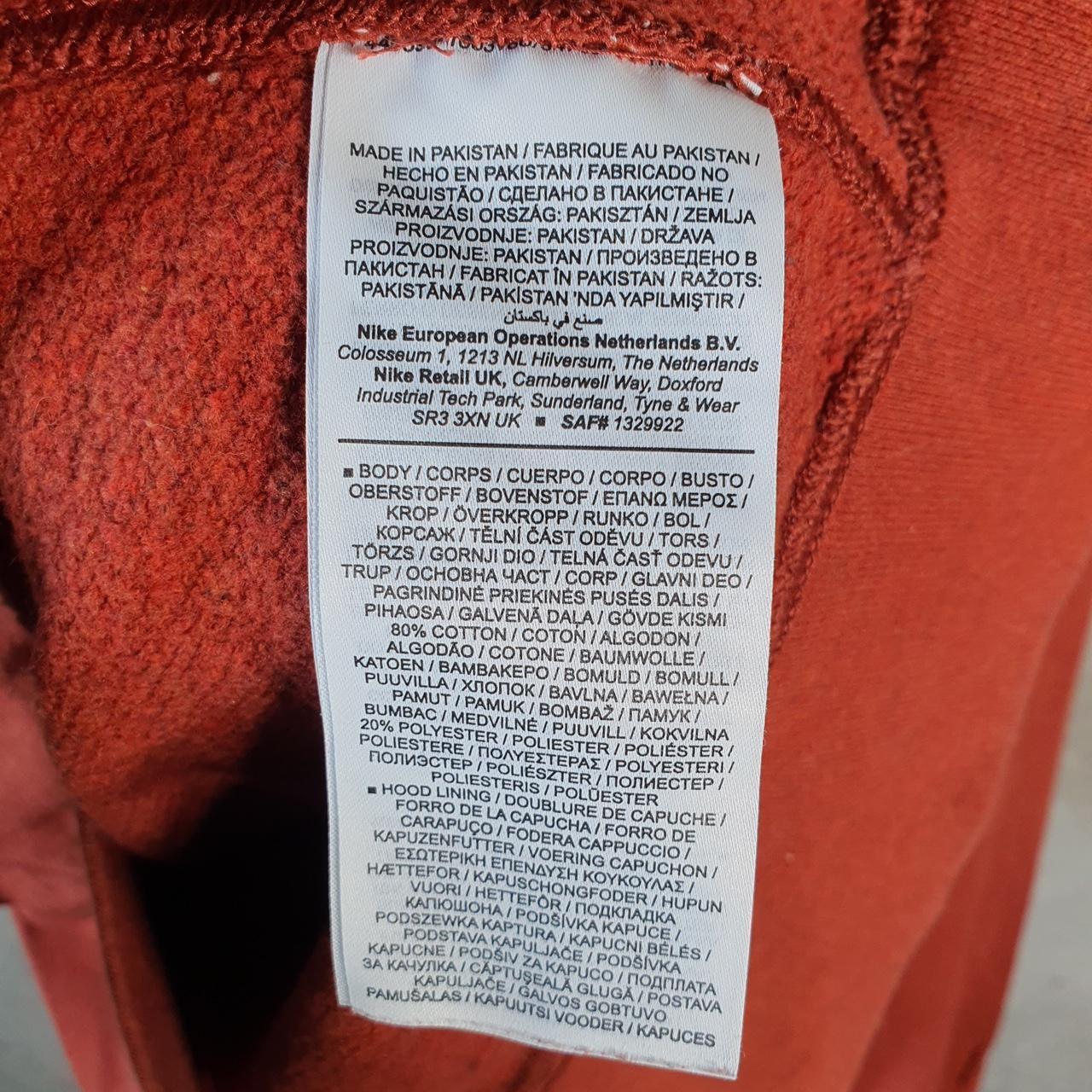 Vintage Nike Club Hoodie Men’s Medium Orange Swoosh Y2K Pullover Logo