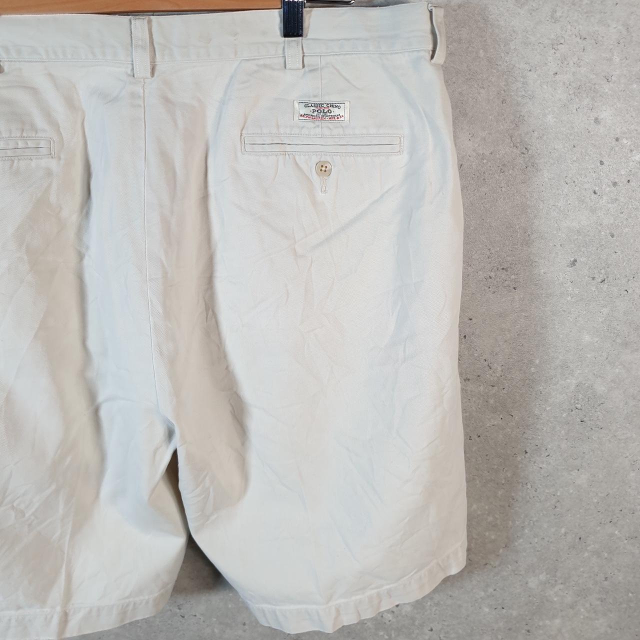 Vintage Ralph Lauren Polo Shorts Jorts Chino Cargo Men’s W38 Beige Baggy Cotton