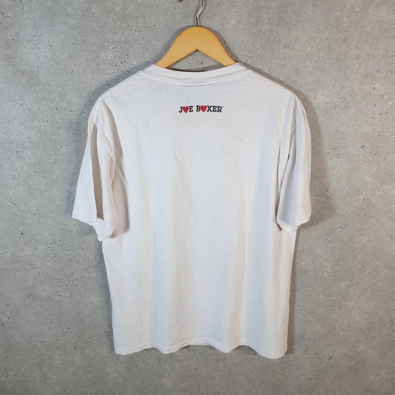 Vintage Joe Boxer Cat Love Heart Graphic 90s USA Single Stitch T Shirt Men’s Medium White