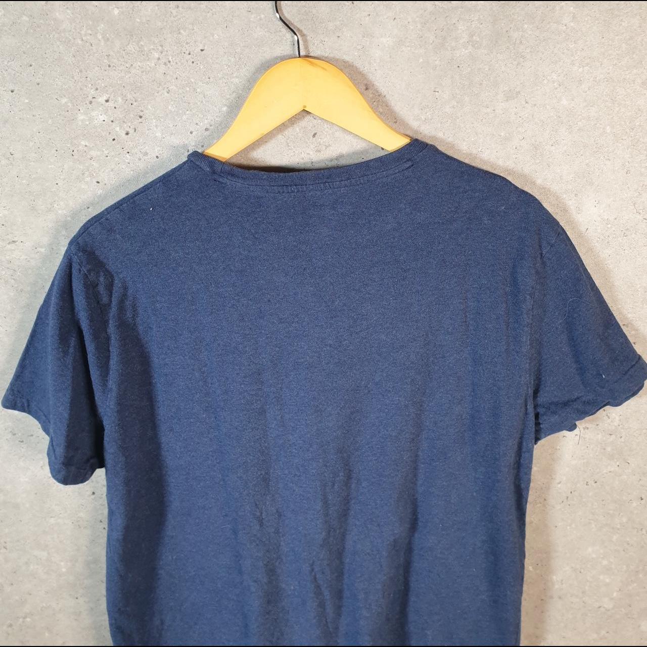 Vintage Ralph Lauren Polo T Shirt Men’s Large Blue Embroidered Pony Custom Slim Fit C9034