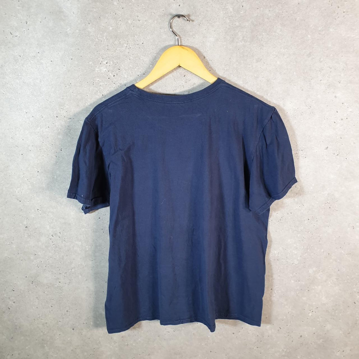 Vintage Star Wars Mandalorian T Shirt Men’s Large Navy Blue Logo Graphic Spellout
