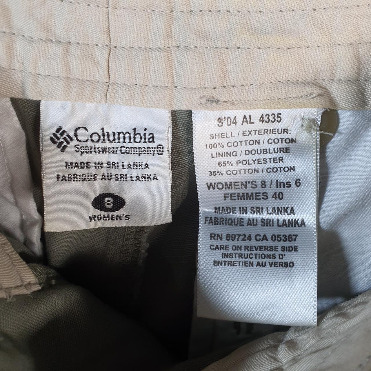 Vintage Columbia Cargo Shorts Womens UK10 Khaki Green Athletic Hiking