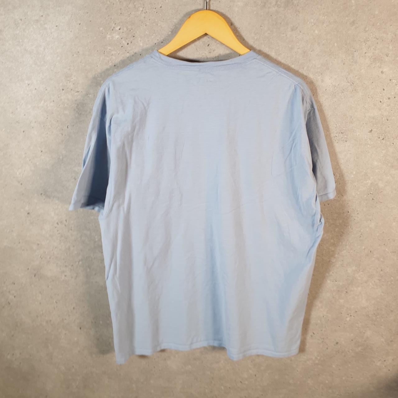 Vintage Champion Spellout Logo T Shirt Mens XL Blue USA Athletic