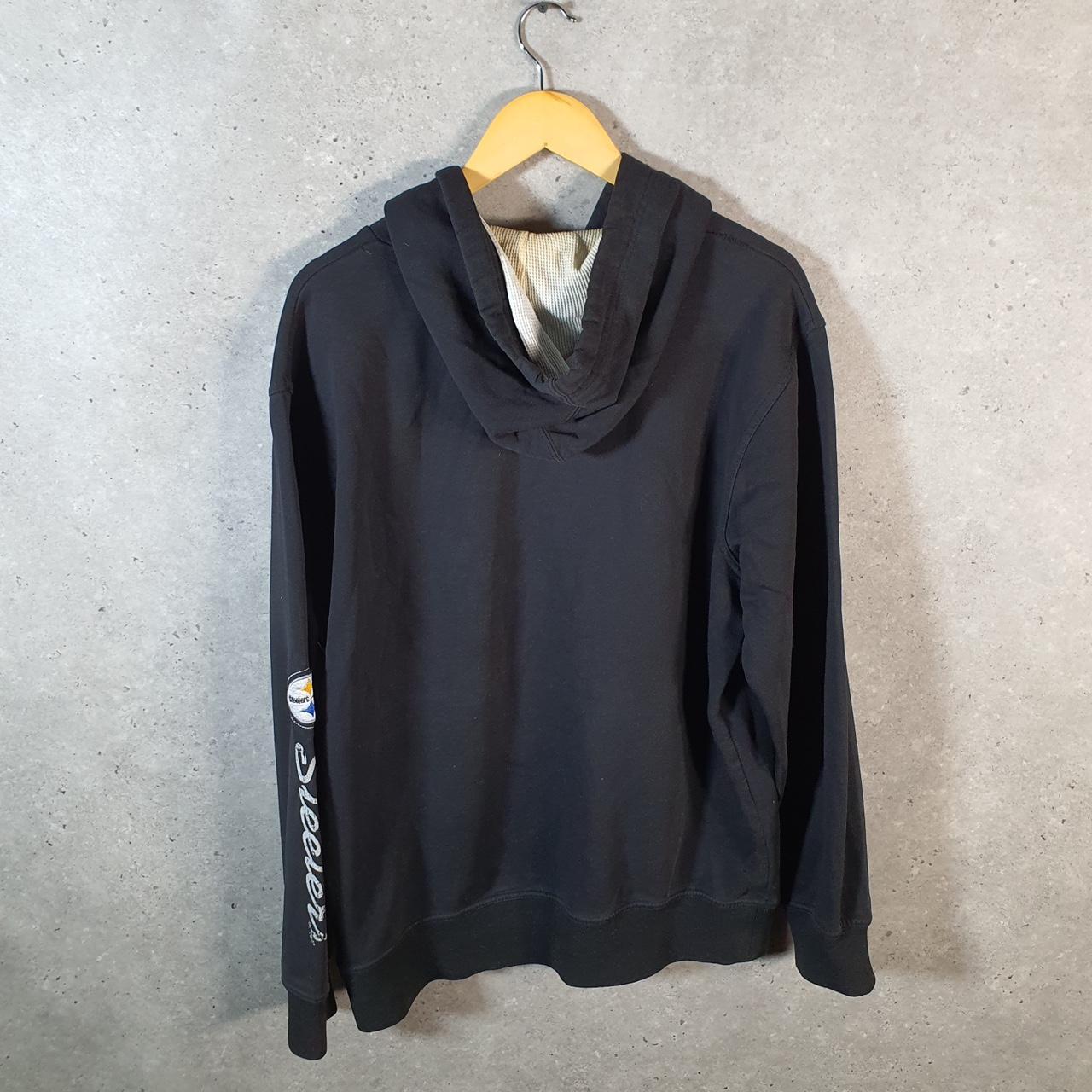 Vintage NFL Pittsburgh Steelers Hoodie Men’s Medium Black USA Pro Sport American Football