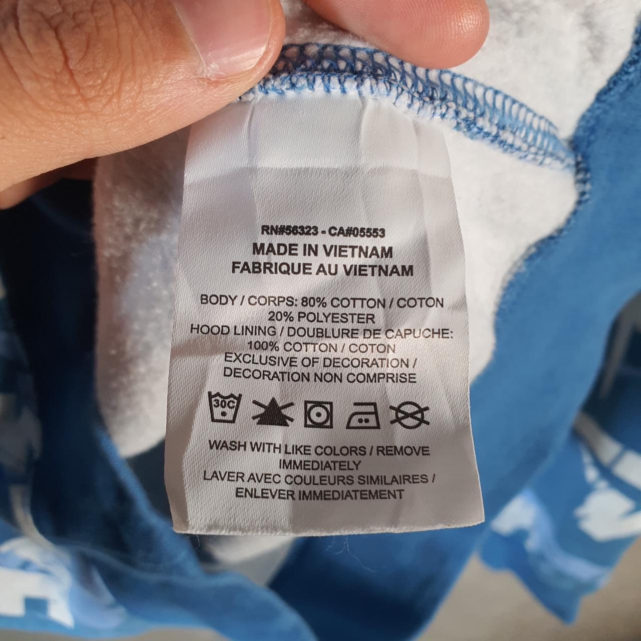 Vintage Nike Club All Over Print AOP Hoodie Men’s XS Blue Swoosh Y2K Pullover