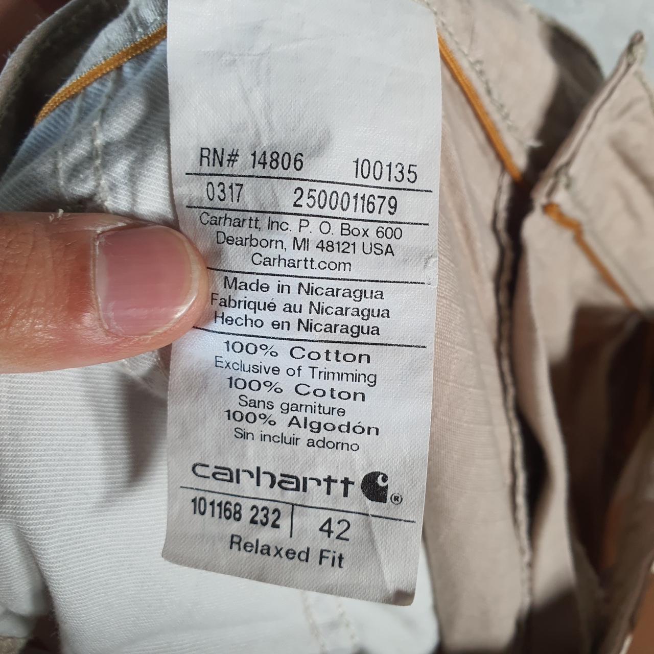 Vintage Carhartt Baggy Carpenter Shorts Jorts Cargo Men’s W42 Brown Relaxed Fit Workwear A4693