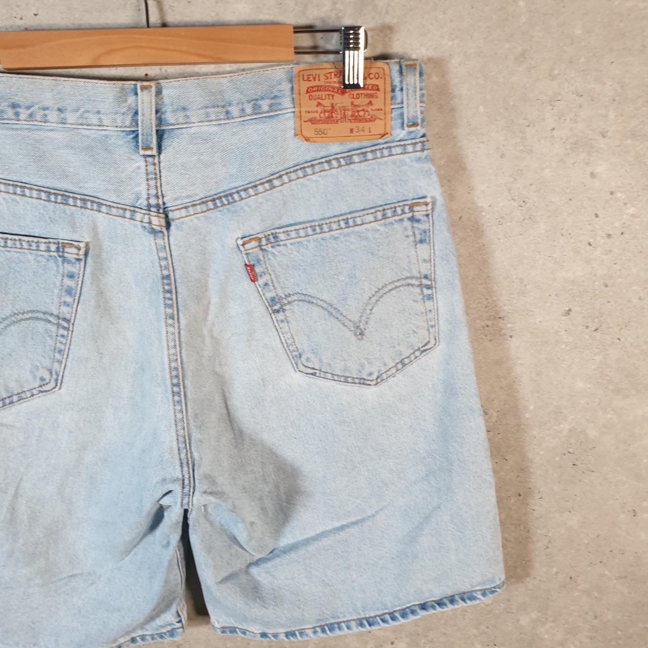 Vintage Levi’s 550 Baggy Shorts Jorts Cargo Mens W34 Blue Relaxed Denim