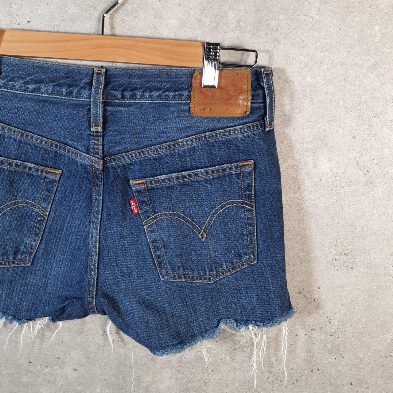 Vintage Levi’s 501 Cut Off Baggy Shorts Jorts Cargo Womens W26 Blue Relaxed Denim Big Fish Vintage