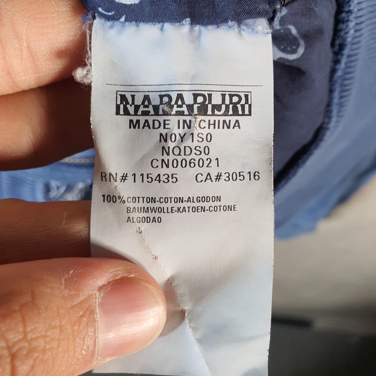 Vintage Napapijri Full Zip Hoodie Womens Large Blue Logo Spellout