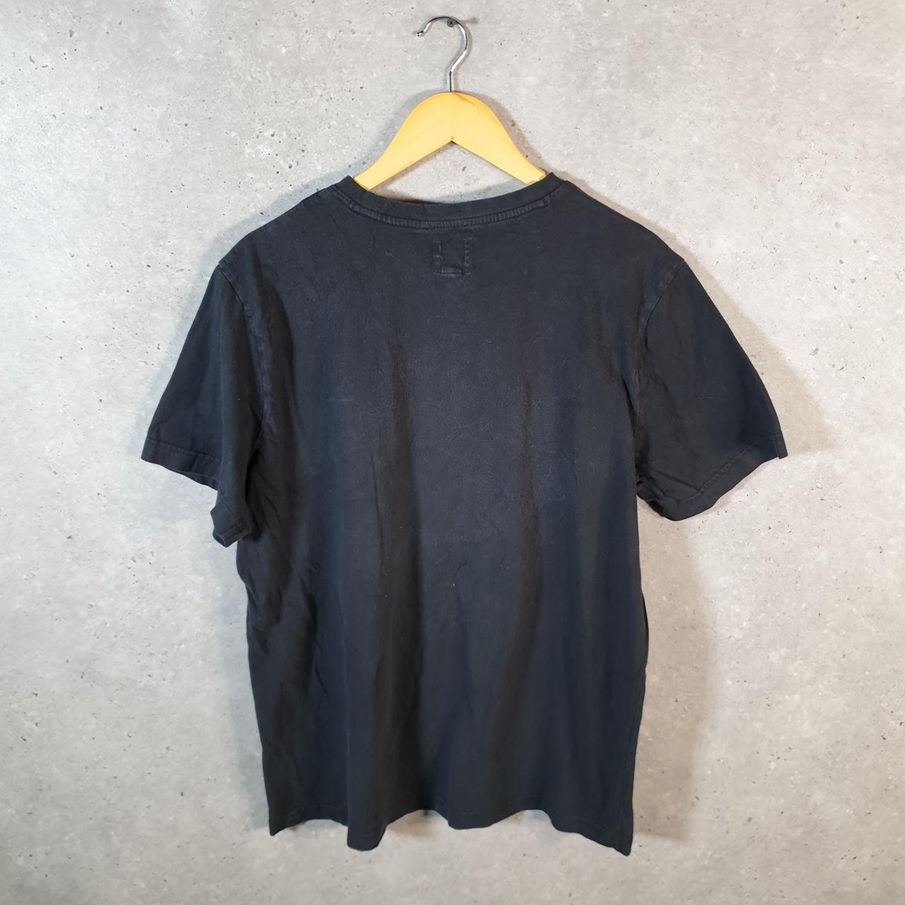 Vintage Champion Spellout Embroidered T Shirt Men’s Large Black Casual Blank Athletic