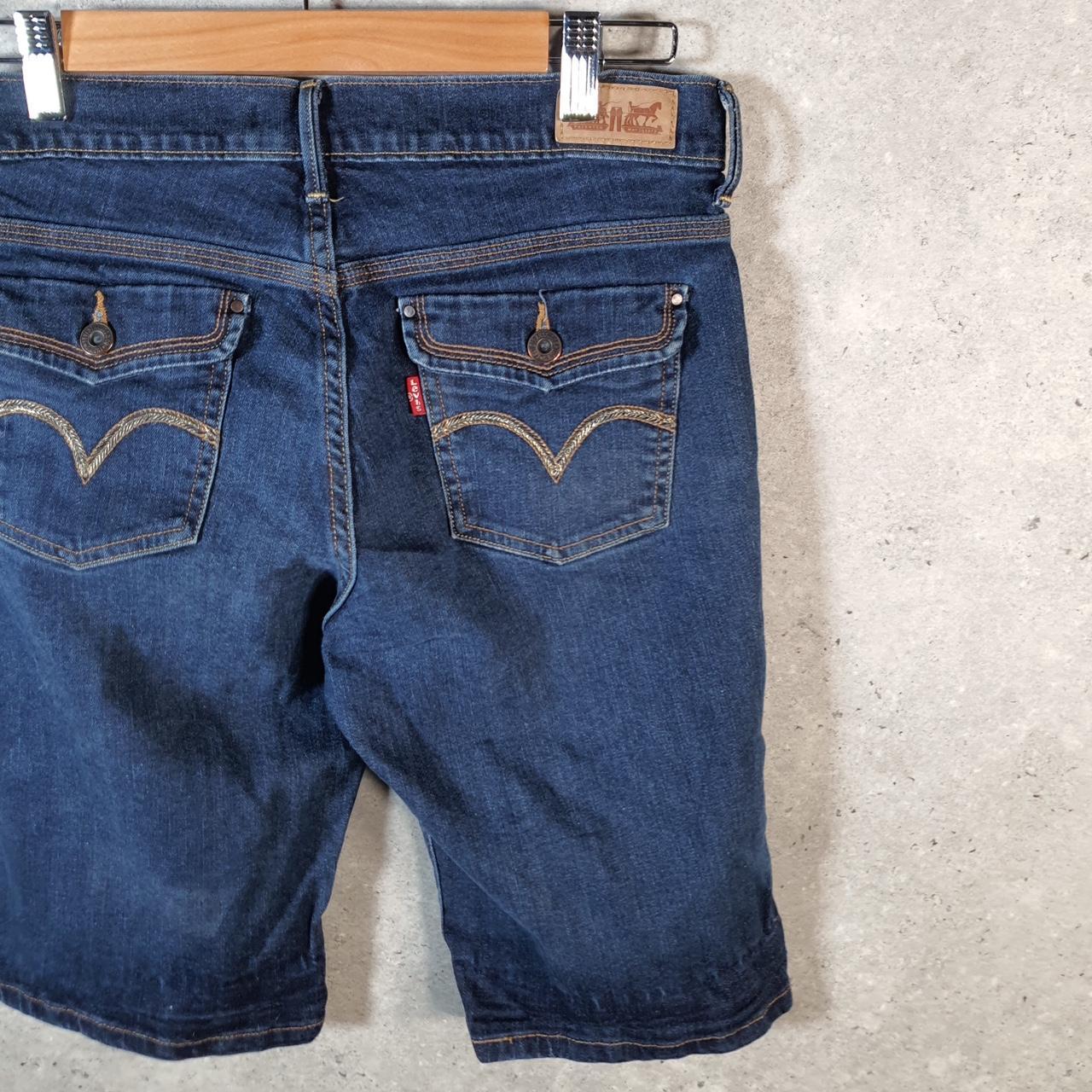 Vintage Levi’s Cut Off Baggy Shorts Jorts Cargo Womens W28 Blue Relaxed Denim