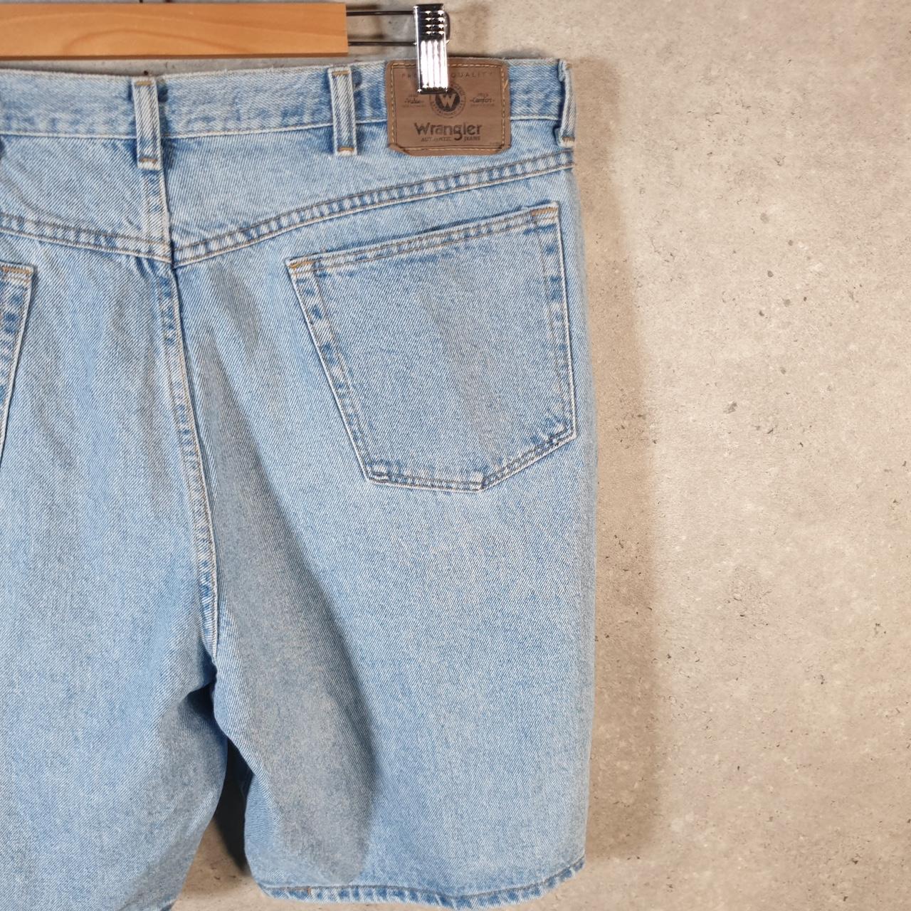 Vintage Wrangler Denim Shorts Jorts Cargo Men’s W40 Blue Baggy Cotton