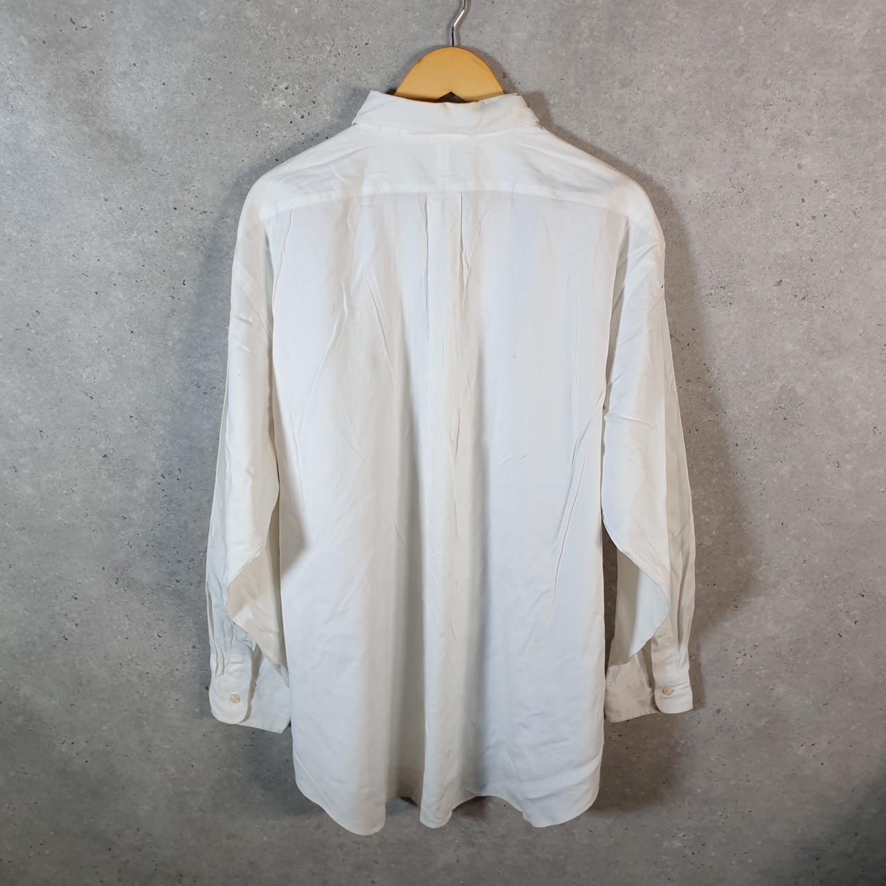 Vintage Ralph Lauren Button Down Shirt Men’s XL White Yarmouth Fit Cotton Pony