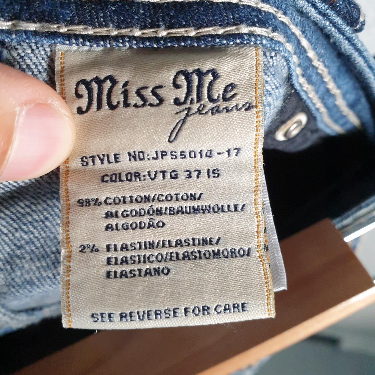 Vintage Miss Me Baggy Y2K Hip Hop Jeans Shorts Jorts Womens W32 Blue Denim Low Rise