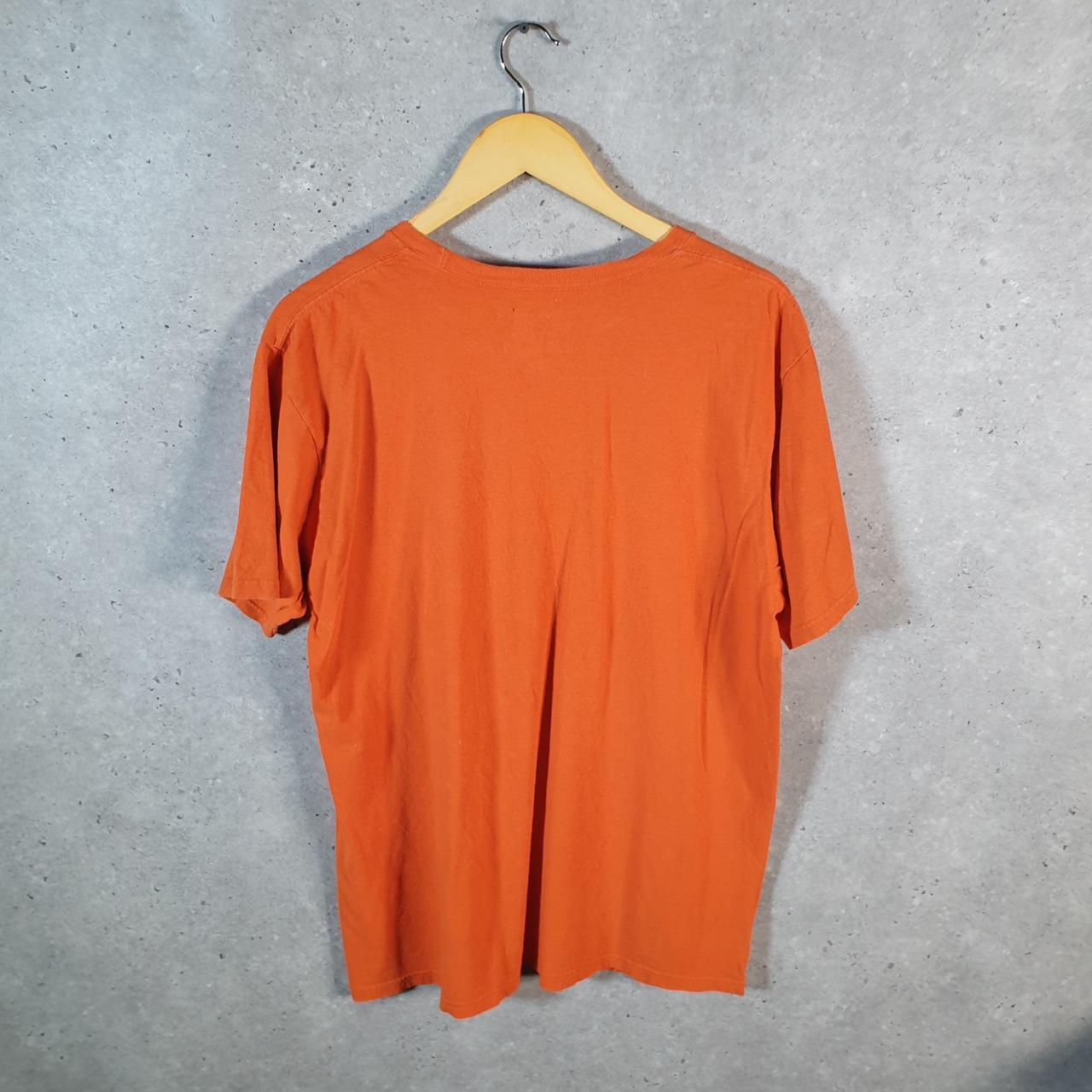 Vintage Adidas Go To Tee T Shirt Men’s Large Graphic Orange Three Stripes Logo Athletic